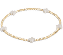 Load image into Gallery viewer, Enewton Signature Cross Gold Pattern 2mm Bead Bracelet

