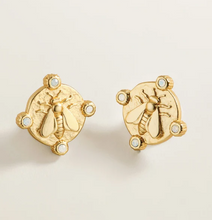 Load image into Gallery viewer, Curious Bee Beaded Earrings
