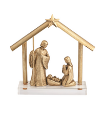Load image into Gallery viewer, Gold Resin Nativity
