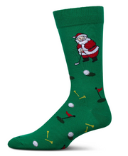 Load image into Gallery viewer, Santa Golfing Socks
