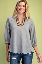 Load image into Gallery viewer, Leopard Trim Top
