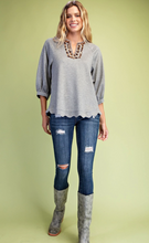 Load image into Gallery viewer, Leopard Trim Top
