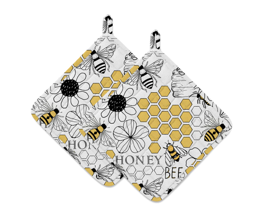 Honey Bee Pot Holders