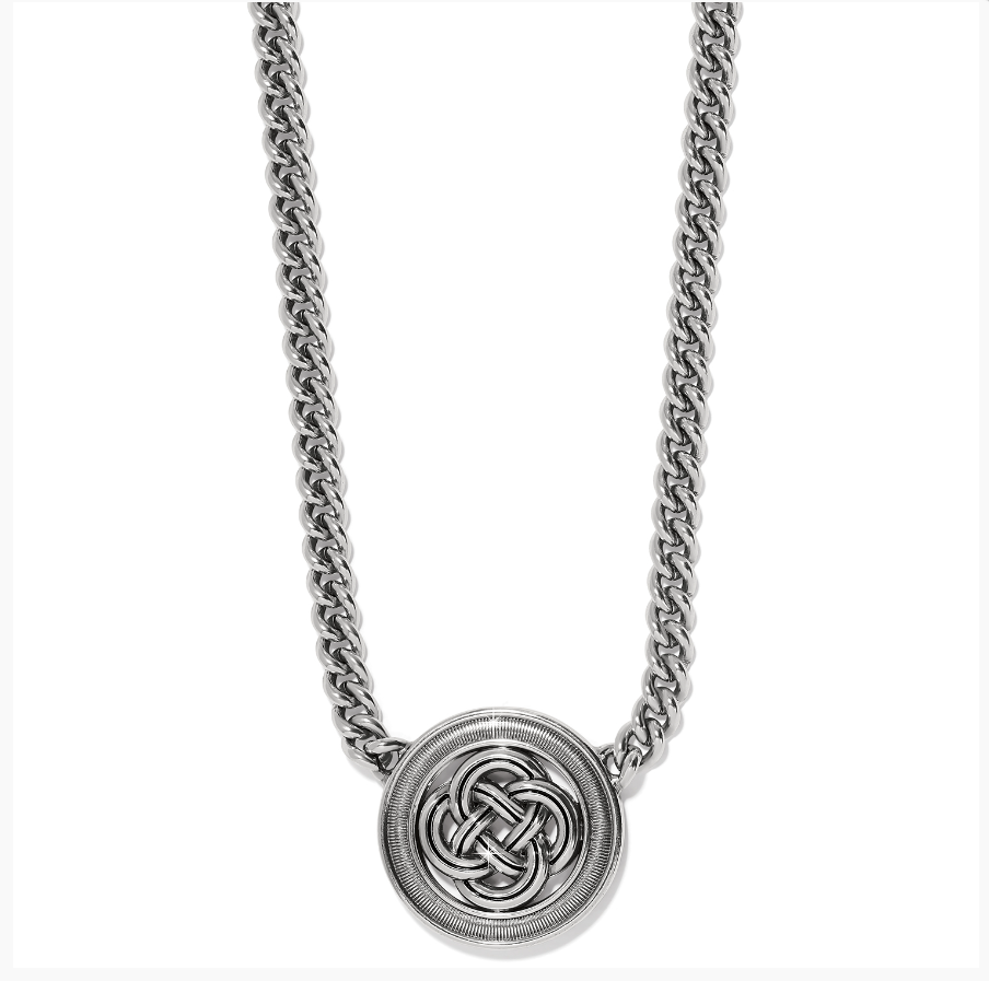 Brighton Interlok Bold Medallion Necklace