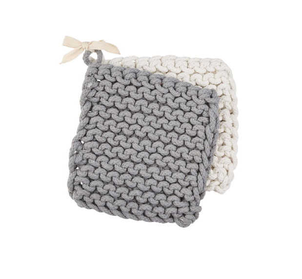 Neutral Crochet Pot Holder Set