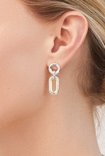 Load image into Gallery viewer, Brighton Medici Two Tone Link Post Drop Earrings
