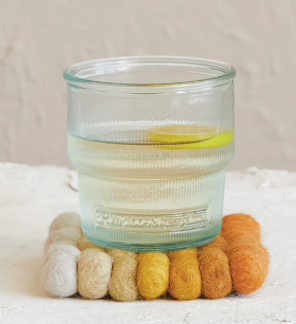 Fluted Stackable Drinking Glass