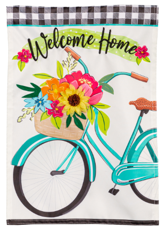 Welcome Home Bicycle Garden Flag