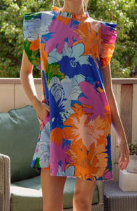 Curvy Flower Print Dress