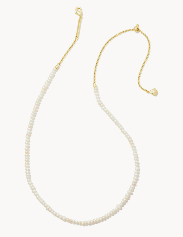 Kendra Scott Lolo Multi Strand Necklace Gold White Pearl