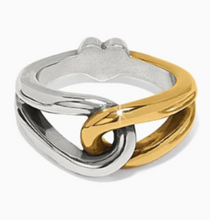 Load image into Gallery viewer, Brighton Interlok Curve Two Tone Ring
