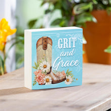 Load image into Gallery viewer, Grit &amp; Grace Block Sign
