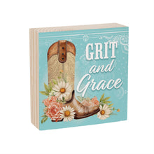 Load image into Gallery viewer, Grit &amp; Grace Block Sign
