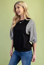 Load image into Gallery viewer, Striped Puff Sleeve Top
