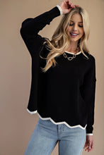 Load image into Gallery viewer, Scallop Hem Sweater
