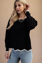 Load image into Gallery viewer, Scallop Hem Sweater
