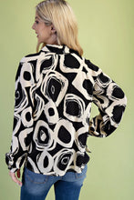 Load image into Gallery viewer, Black Circle Pattern Top
