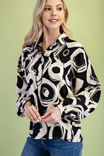 Load image into Gallery viewer, Black Circle Pattern Top
