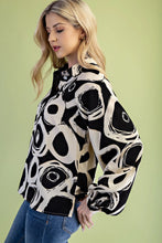 Load image into Gallery viewer, Black Circle Pattern Top
