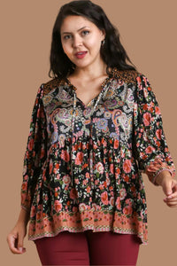 Curvy Multi Paisley Top