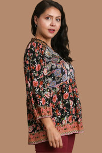 Curvy Multi Paisley Top