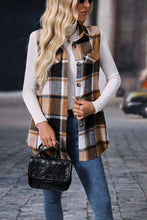 Load image into Gallery viewer, Plaid Shacket Sleeveless Vest
