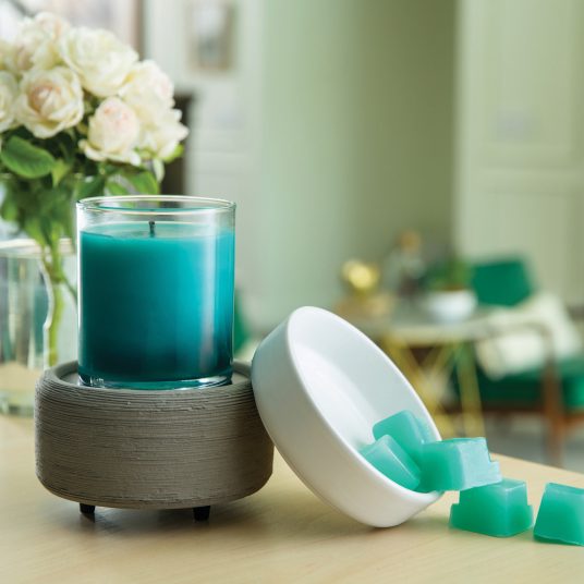 2-IN-1 Gray Textured Wax Warmer