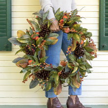 Load image into Gallery viewer, Autumn Persimmon Wreath
