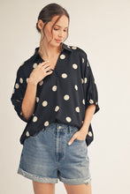 Load image into Gallery viewer, Polka Dot Satin Top
