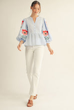 Load image into Gallery viewer, Embroidered Sleeve Top
