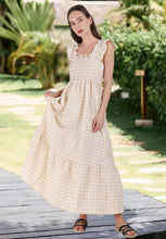 Load image into Gallery viewer, Gingham Smocked Maxi Dress
