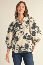 Load image into Gallery viewer, Black Floral Top
