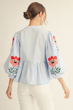 Load image into Gallery viewer, Embroidered Sleeve Top
