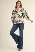 Load image into Gallery viewer, Black Floral Top

