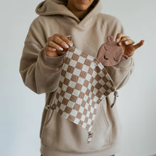 Load image into Gallery viewer, 100% Muslin Lovey - Rosewood Checker
