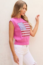 Load image into Gallery viewer, Sparkling American Flag Knitted Vest

