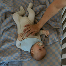 Load image into Gallery viewer, Stormy Blue Checker Quilt
