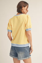 Load image into Gallery viewer, Striped Puff Sleeve Top
