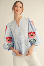 Load image into Gallery viewer, Embroidered Sleeve Top
