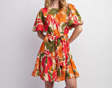 Load image into Gallery viewer, Floral Printed Linen Skater Dress
