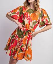 Load image into Gallery viewer, Floral Printed Linen Skater Dress
