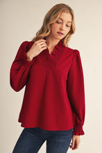 Load image into Gallery viewer, Burgundy Textured Top
