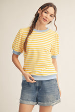 Load image into Gallery viewer, Striped Puff Sleeve Top
