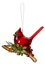 Load image into Gallery viewer, Crystal Cardinal Ornament
