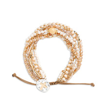 Load image into Gallery viewer, Beaded Prayer Bracelet - Champagne
