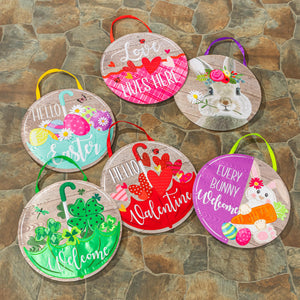 Seasonal Spring Door Decor