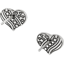 Load image into Gallery viewer, Brighton Hearts &amp; Stripes Mini Post Earrings
