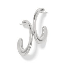Load image into Gallery viewer, Brighton Cascade Silver Hoop Earrings
