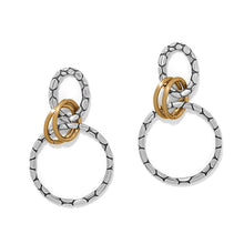 Load image into Gallery viewer, Brighton Pebble Link Two Tone Post Drop Earrings
