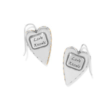 Load image into Gallery viewer, Brighton Love Messages Love Knows French Wire Earrings
